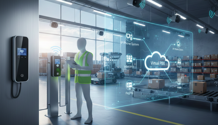Soluções de Intercom, Portaria e Paging IP integradas em Central Telefónica Virtual na Indústria e Logística